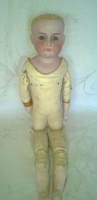 Antique Armand Marseille Bisque Head Leather Body Doll $33.  33