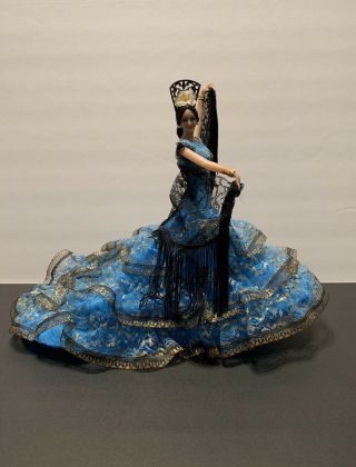 Vintage Marin Spanish Flamenco Dancer Doll Chiclana Blue