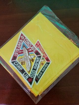 ⚜ Scouts Bsa Order Of The Arrow Area 5 Conclave 1979 Neckerchief & Patch