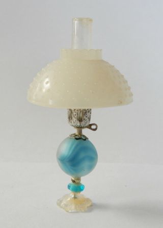 Vintage Hobnail Kerosene Lamp Dollhouse Miniature 1:12