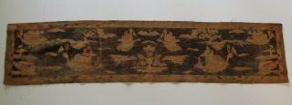 Antique 19th Century Fine Old Antique Chinese Painting Dragon Boat Ship Nautical