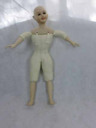Small Vintage Doll Ceramic Head Arms Legs And Soft Body Marked Patty Cwf7
