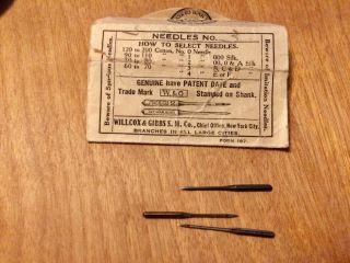 3 Needles In Sleeve - Willcox & Gibbs Sewing Machine Parts Accessories