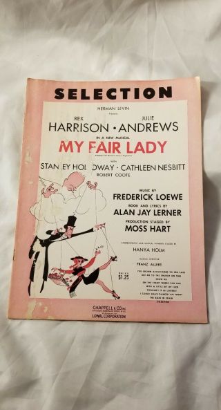 My Fair Lady Sheet Music Vintage Selections Broadway Show Songs Overature Medley