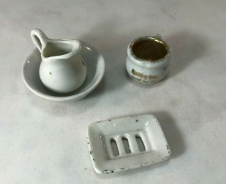 Vintage Porcelain Pitcher And Bowl,  Soap Dish And Chamber Pot
