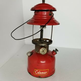 Vintage 5 - 1953 Red Coleman 200 - A Single Mantle Lantern.  Missing Glass