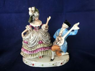 Fine Antique German Thuringa Porcelain Hand Painted Figure Group