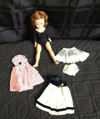 Vintage BKW Vogue Jill Doll w/ 2 dresses,  slip,  panties,  leotard Tagged 3