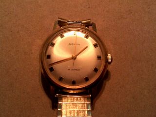 Vintage Orvin Swiss Made Men,  S 17 Jewel Winding Gold Watch