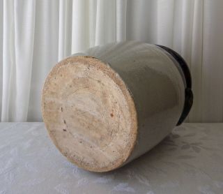 3 Gallon Stoneware Crock with Handles Late 1800s Rustic Farmhouse Decor 8