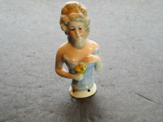 Antique German Porcelain Victorian Girl Half Doll
