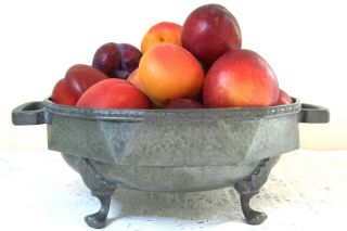 Arts And Crafts Movement Pewter Fruit Bowl,  Stunning Shape,  Gorgeous,  Antique