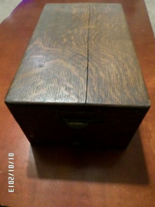 Vintage Wooden Hinged File Box From Late 1800s Early 1900s Dovetail Joints