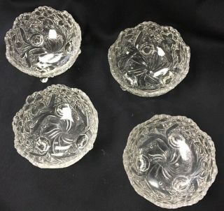 Clear Lead Crystal Footed Candy Dish/bowl 6 1/4 " Diam 3 1/2 " H Floral Design
