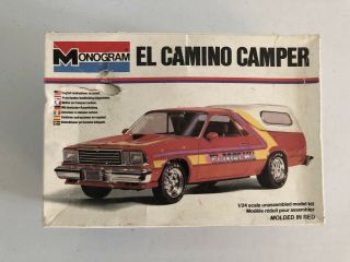Vintage Monogram El Camino Camper 1/24 Scale Kit 2252