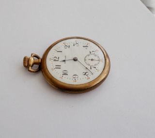 Antique BARCLAY Swiss Made Open Face Pocket Watch Not Running 3