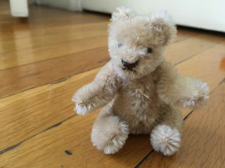 ❤️steiff Miniature Teddy Bear Bendy Mini 0202/11 4 " Carmel Precious❤️