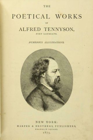 Antique Poetry Book Tennyson 