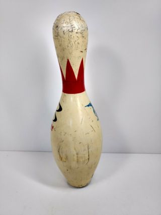 Brunswick Red Crown Plastic Coated ABC Bowling Pin 3