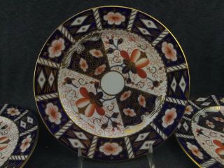 Set Of Six Antique Royal Crown Derby Old Imari 8 - 1/2 " Plates
