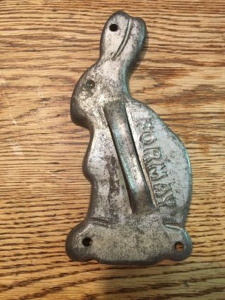 Antique Vintage Formay Rabbit Bunny 1920’s Metal Cookie Cutter Advertising