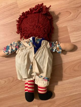 Vintage Raggedy Ann Plush Doll by Knickerbocker Musical Wind up Heart on Chest 5