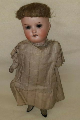 Antique Cabinet Sized Bisque Head Compo Body Doll Germany A/o $33.  33