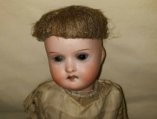 ANTIQUE CABINET SIZED BISQUE HEAD COMPO BODY DOLL GERMANY A/O $33.  33 2
