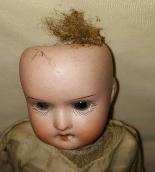 ANTIQUE CABINET SIZED BISQUE HEAD COMPO BODY DOLL GERMANY A/O $33.  33 3