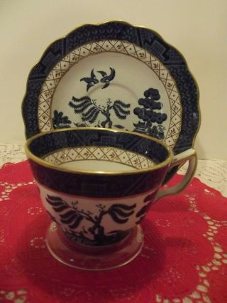 Vintage Booths Old Blue Willow Cup And Saucer Set
