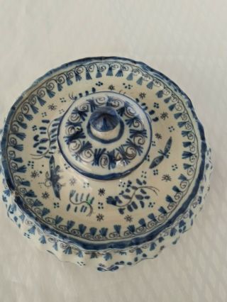 Antique Blue & White Delft Inkwell