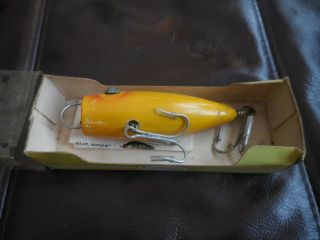 Vintage Arbogast Scudder Wood Fishing Lure W/ Box And Papers Tackle Box Find