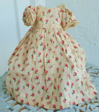 Vintage Alexander - Kins Tagged Pink Rose Doll Dress For Madame Alexander 8 "