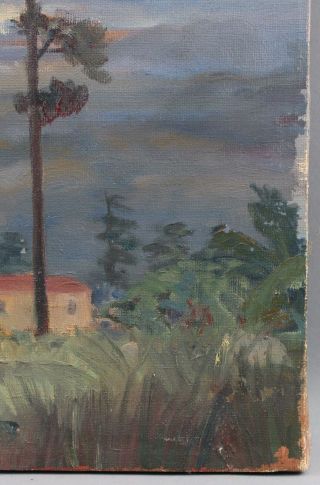 Antique GEORGE CHAPMAN American Impressionist Dusk Landscape Oil Painting,  NR 5