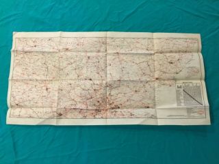 Wwii British War Office Road Map Of England