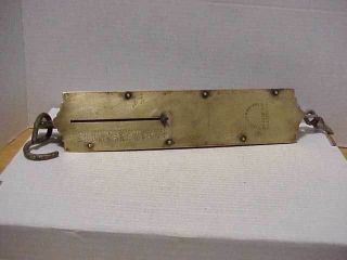 Antique Hanging Brass Face Scale Morton & Bremner 100 Lbs