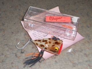 Vintage Bluper Spotted Frog 2.  25 " Fishing Lure - Kentucky Bait - New/box