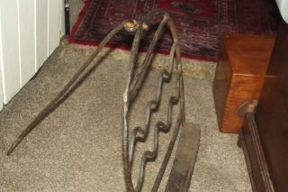 RARE Antique Primitive Cast Iron COOKING TOOL Late 1700 Early 1800  Vtg Kitchen 8