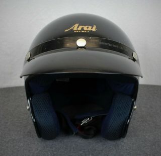 Vintage Arai Classic/e Motorcycle Helmet With Visor Black Medium