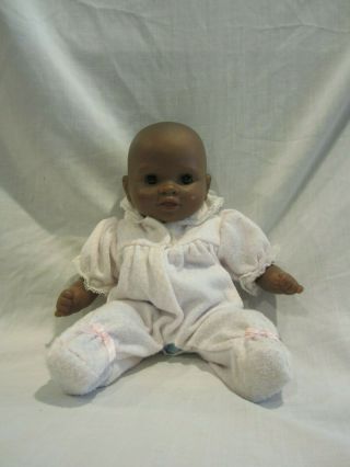 2008 Corolle African American 12 " Black Baby Doll W Madame Alexander Romper (lk)