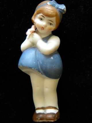 Antique Small 3.  5 " Bisque Doll 797 With Hair Bow,  Made In Germany
