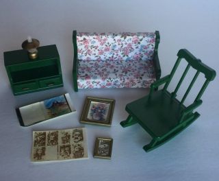 Vintage 1985 Sylvanian Families Old Fashioned Family Room Set