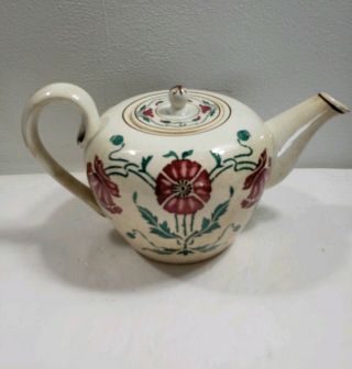 Antique Villeroy Boch Dresden Saxony Art Nouveau Poppy Tea Pot Teapot 3