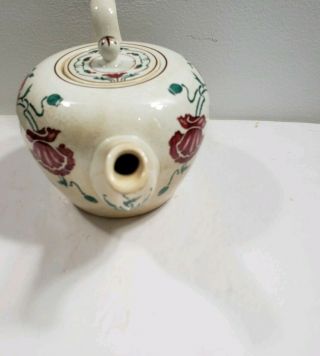 Antique Villeroy Boch Dresden Saxony Art Nouveau Poppy Tea Pot Teapot 4