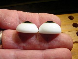 a pair vintage solid doll glass eyes 22 mm for bisque doll head age 1910 3511 3