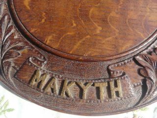 antique english wood bread board manners makyth man winchester college crest 7