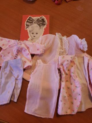 Vintage 50s Ginger Ginny Vogue 8 " Doll Clothes Pajamas Robe Nightgown