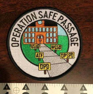 Atf Detroit Pd Operation Safe Passage Drug Task Force Federal Unit Police Patch