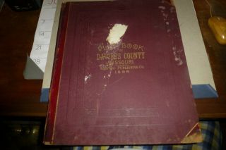 1898 Daviess County Missouri Plat Book Antique Color Maps Rare Mo Large