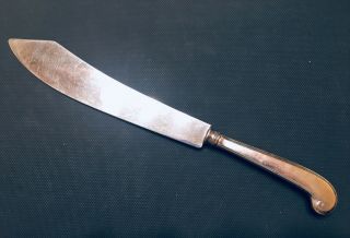 Webster Vintage Sterling Silver Handle Stainless Curved Blade Cake Knife